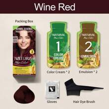 Herbal Hair Dye, Herbal Semi-Permanent Hair Dye, Unisex Instant Hair Dye, Plant Extracts, Nourishing Hair, Long-Lasting Color, Dyeing Fashionable Hair Color