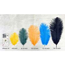 10pcs Mint Green Artificial Feathers 10-12 Inch (25-30cm) Bulk Feathers For Home Decoration And DIY Clothing And DIY Clothes Decoration, Gatsby Decorations - Màu xanh Bạc hà - Xem 4