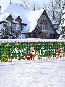 1 件大型圣诞快乐横幅，40*200 厘米涤纶红色圣诞户外横幅，圣诞装饰品 2024 适用于家居装饰圣诞节户外和室内悬挂装饰节日圣诞节假期派对装饰用品，圣诞节 - 彩色 - 查看 7