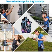 icolor Bolsa magnética para gimnasio, bolsa magnetica gimnasio,soporte para botella de agua, bolsa de transporte para botellas de gimnasio con bolsillos para teléfono y asa para el hombro (negro puro) - Mandala - Ver 10