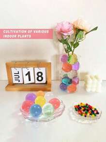 500pcs Jumbo Hydrogel Beads, Water Pearls, Water Jelly Beads For Vase Fillers, Indoor Potted Plant Moisture Retention, Long-Lasting Water Storage, Also Suitable For Christmas, Halloween, Weddings, Graduation, Thanksgiving, Mother's Day, Office & Home Decor
