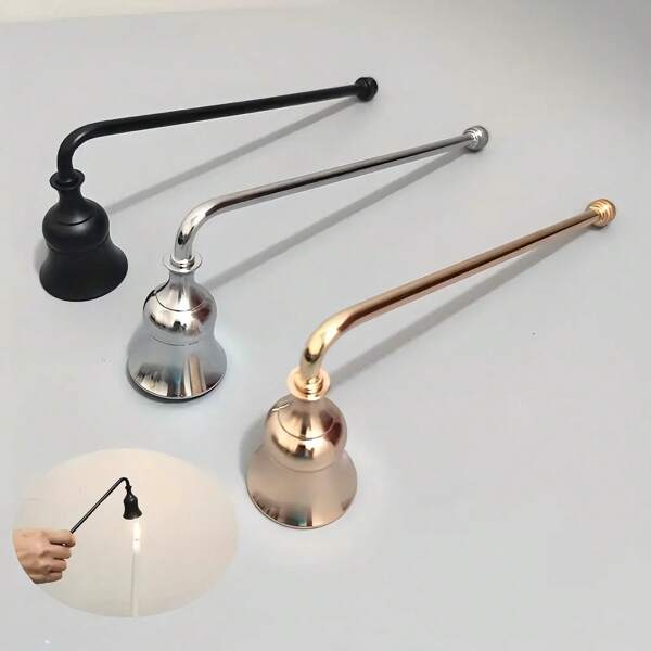 1/3pcs Metal Multi-Color Candle Snuffer, Home & Kitchen Decor, Candle Accessory, Handle Decoration Tool, Extinguish Candle Cover