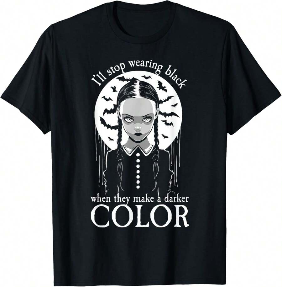 1 Pack Men's T-Shirt Dejaré de vestir de negro cuando hagan un color más oscuro Meme Premium Camiseta de hombre - Negro - Ver 1