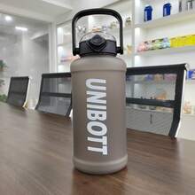 1 件高品质男女通用简易大容量水瓶，塑料吸管，便携，防碎，适合学生，Tritan 材质