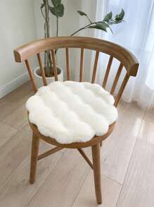 1 pieza Alfombra de terciopelo burbuja de color crema-blanco, estilo minimalista y wabi-sabi, adecuada para sofá, dormitorio, sala de estar, tocador, silla, nuevo lanzamiento de primavera