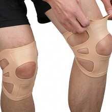 Silicone Knee Brace For Women Ultra Thin Invisible Patella Support For Hiking Football Basketball Gym Accessories Knee Support Sports Knee Pads Gym Knee Pads - Apricot - View 4