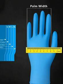 20/50/100 Pcs Disposable Black Gloves, Waterproof, Suitable For Kitchen Cleaning, Tattoo, Dyeing, Pet Care And Housework. They Have Excellent Elasticity, Ideal For Food Handling, Nail Care, Dishwashing And Household Cleaning - Blue - View 6