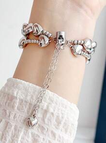 1 Peça Pulseira de Relógio para Mulheres, Pulseira de Moda de Metal Compatível com Ultra/SE/Séries 8/7/6/5/4/3/2/1, 45/49/38/40/41/42/44mm