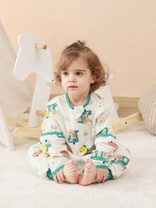 儿童睡袋 4/2 纱布平纹细布分腿睡袋 男女通用婴儿防踢睡袋 纯棉纱布柔软透气睡袋