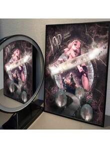 1pc Singer Canvas Painting Wall Pictures Decor Printing Perfect Gift As Living Room Bedroom Office Bar Club Wall Decoration Gifts Birthday Graduation Optional Frame ,Wall Art With Frame