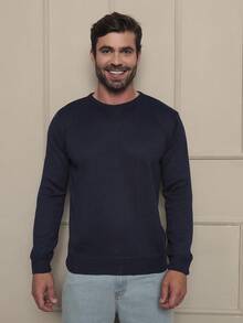 Men Sweaters - Màu xanh hải quân - Xem 1