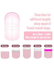 60Pcs Toe Nail Dual Forms For Poly Gel Toenail Extension Pink Reusable Molds For Polygel Buider Hard Gel Acrylic French Tip Toenails For Nail Art Salon Pedicure