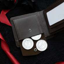 复古骷髅设计男士钱包 - 柔软仿皮卡包和钱包，休闲风格，带压花骷髅图案，是送给他的完美礼物，小钱包零钱包男士钱包 Waller 男士零钱包 周年纪念礼物 男士礼物 男士生日礼物 趣味礼物 小礼物 礼物创意 - 彩色 - 查看 7