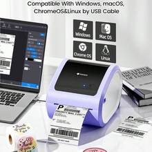 Phomemo D520-BT 感熱ラベルライター Bluetooth接続 4"x6"(A6) 多機能ラベルプリンター スマホ対応 PC対応 //日本郵便/倉庫/郵便/配達/食品表示に適用 高速連続印刷 1"-4.6"幅 ラベル - 1 - チェックする 3