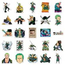 ONE PIECE 50PCS Cartoon Fight Anime One Piece Zoro Waterproof Stickers Cool Graffiti Decals DIY Phone Suitcase Laptop Fridge Wall Decoration Sticker Room Decor Home Decor Wall Stickers Personalised Stickers