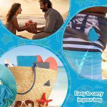 2 Stücke Sommer-Strandaccessoires - Sandfreie Strandbeutel, Camping-Gadgets, Sandbürsten und Sandentferner für Strandtaschen, Taschen, Bürsten, essentiell für Strandurlaub und Camping, in zwei Größen erhältlich