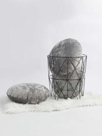 1 件/2 件天鹅绒圆形素色枕套，简约风格天鹅绒不对称装饰枕套，适用于客厅、卧室、沙发、花园、样板间，直径 45 厘米，不含枕芯