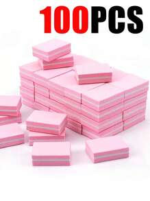 100PCS Nail Buffer, Buffer Block Nail File 100/180 Grit, Mini Nail Buffers Block Sponge Double Sided Nail File For Acrylic Nails Manicure Tools