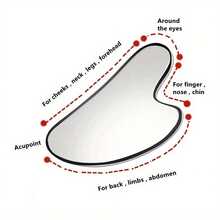 1pc Stainless Steel Gua Sha Scraping Massage Tool Facial Skin Care, Absorption Enhancing Massager For Face Cream, Essential Oil, And Facial Mask Application Gift For Women - Silver - View 3