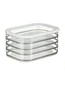 Set di contenitori impilabili in 3 piani per frigorifero con coperchi - ideali per carne, verdure e frutta - set di organizer da cucina in plastica