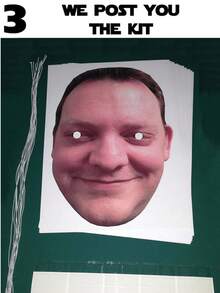 1/3/6 件装个性化照片口罩 - DIY 或成品 - 定制套装，适用于单身派对、告别单身派对、生日派对、化装舞会、圣诞礼物/圣诞装饰、家居装饰、男孩礼物、女孩礼物、儿童个性化礼物、圣诞装饰、万圣节配饰、生日装饰、圣诞装饰、生日礼物