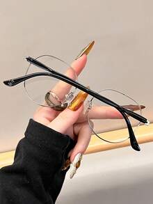 1副塑料金属几何全框新款高级多色现代简约风格变色女式时尚眼镜，适合日常生活、夏季驾驶、户外徒步、海滩露营、音乐节、约会、外出等场合佩戴，是夏季海滩度假、户外活动和旅行的时尚配饰。