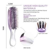 Hair Brush, Scalp Massager Comb, Detangling Brush - Glide Through Tangles With Ease - For Thinning ,Curly, Stright, Women, Men, Wet And Dry Hair - Multicolor - View 3