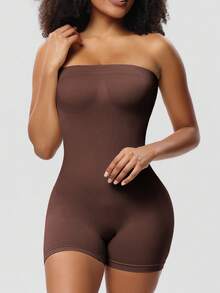 女士无缝吊带背心，带可拆卸肩带，紧身胸衣，瘦腹，紧身内衣