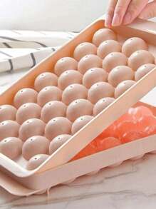 1pc PP Ice Ball Maker Mold, Creative Pink Ice Cube Tray For Kitchen