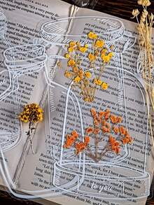 40pcsPVC Transparent Bookmark That Can Hold Real Dried Flowers And Butterflies, Hand Decorated Page Numbers, Suitable For Readers, Dried Flower Enthusiasts, Bookworms, DIY Gift, New Year's Gift(Does Not Include,School Supplies,Back To School - Multicolor - View 6