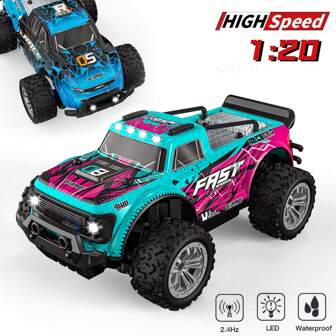 WLtoys 1:16 Coche RC de aleación, con luz LED, vehículo RC de escalada 2.4G todoterreno, control remoto con localizador para no preocuparse por la pérdida, bicicleta RC todoterreno, juguetes para coche de montaña al aire libre, regalos para niños, juguetes de exterior