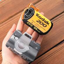 1 Piece Personalized Antique Novelty Roll Film Camera Acetate Hair Claw Clip Personalized Women's Hair Clip,Hair Accessories,Claw Clips,Hair Jaw Clip,Hair Clutch Fall Winter For Vacation Outfits Woman