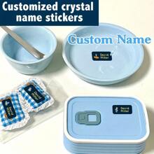 Customized Name Stickers - Durable PVC, Glossy Finish - Ideal For Water Bottles, Gifts, And Document Organization - Back-To-School Essentials, Personalized Desk & Office Supplies, Customizable Name Tags | Space Theme Design | Glossy Finish Stickers, Name Tags For Water Bottles