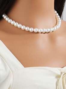 人造珍珠串珠項鍊
