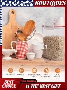 Contenedores de almacenamiento para cereales, dispensador de arroz, contenedor de cereales, contenedor de harina, contenedor de almacenamiento de harina, contenedor de arroz, dispensador de contenedor de granos, contenedores de almacenamiento de harina y azúcar, dispensadores de contenedores de cereales, almacenamiento de arroz, contenedor de almacenamiento de arroz, contenedor de almacenamiento de alimento para perros, dispensador de cereales, contenedores de almacenamiento de alimento para mascotas, contenedor de alimento para perros, contenedor de alimento para mascotas, contenedor de almacenamiento hermético de alimento para perros, contenedor de almacenamiento de semillas de ave, contenedor de alimento para gatos, contenedor de alimento para perros, contenedor de almacenamiento de arroz, recipiente de almacenamiento de alimentos de plástico para despensa de cocina con taza, pequeño contenedor de alimentos para mascotas perros y gatos con dispensador - Rojo - Ver 7