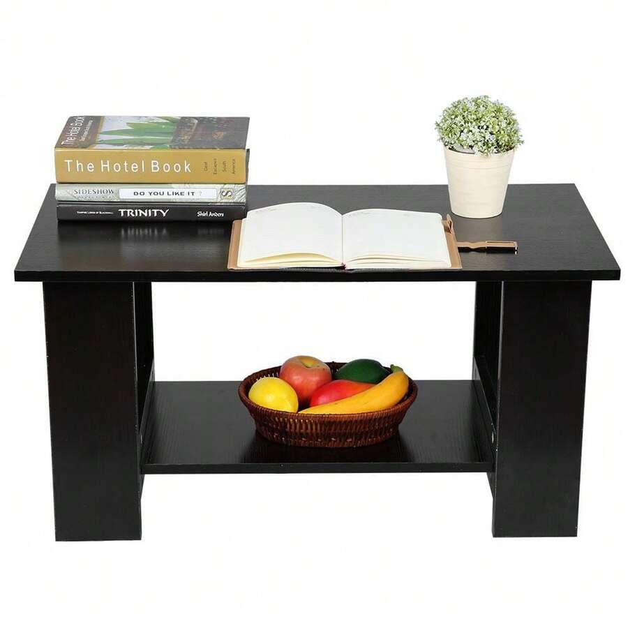 Multi Function Coffee Table Living Room Furniture Modern Design Livingroom Decor (Black) - Black - View 1