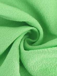 HN311 Elegant Smocked Bandeau Top & Flowy High-Waist Pants Set - Perfect For Vacation & Beach - màu xanh lá - Xem 3