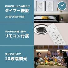 [東京Deco] LEDシーリングライト 扇風機 サーキュレーター ファン付き 10畳 約直径550mm ブラック リモコン付き 引掛シーリング 調色3段階(昼白色・温白色・電球色・常夜灯) 調光10段階 風速4段階 タイマー機能 静音 省エネ 天井照明 空気循環 換気 取り付け簡単 i001 - 日本 Aタイププラグ(100V) - チェックする 5