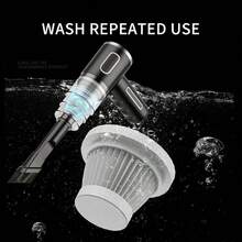 Portable Household And Car Vacuum Cleaner USB Rechargeable Car Dust Cleaner Handheld High-Power Household Wireless Vacuum Cleaner Suitable For Automotive Household Use - Nhiều màu - Xem 11