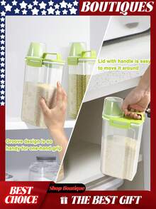 Cereal Containers Storage, Rice Dispenser, Cereal Container, Rice Bin, Flour Storage Container, Flour Container, Rice Holder Dispenser, Grain Storage Container, Flour And Sugar Containers, Cereal Containers Storage Dispenser, Rice Storage, Rice Storage Container, Dog Food Storage Container, Cereal Dispenser, Pet Food Storage Containers, Dog Food Container, Pet Food Container, Airtight Dog Food Storage Container, Bird Seed Storage Container, Cat Food Container, Dog Food Bin, Rice Storage Container, Plastic Kitchen Pantry Food Storage Container With Cup, Small Pet Dog Cat Food Container Dispenser - Lime Green - View 5