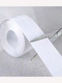 1pc Toilet Sticker, Waterproof Sealing Strip, Kitchen Stove Countertop Anti-Oil Sticker, Mold-Proof Wall Corner Bathroom Water Resistant Sealing Strip - White - View 5