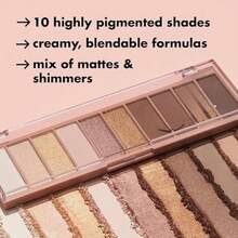 Perfect 10 Eyeshadow Palette, Ten Ultra-Pigmented Shimmer & Matte Shades, Vegan & Cruelty-Free, Nude Rose Gold (Packaging May Vary) - Nude Rose Gold - View 1