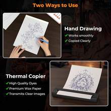 Tattoo Transfer Paper Sheets, A4 Size Stencil Paper, 4-Layer Transfer Stencils, Kit Supplies, Compatible With ITP05/M08F/P90/MHT-P8009 Printer - Multicolor - View 7