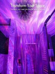 1 pezzo Proiettore di luci dell'aurora boreale con luce galassia per sala giochi, feste, proiettore di luce per camera da letto, proiettore di luce a LED per decorazioni domestiche