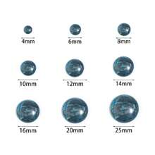 Set de 5 piezas / 10 piezas de cabujones de piedras preciosas redondas con patrón ondulado azul, de varios tamaños, con estilo vintage, aptos para hacer collares, anillos, pulseras, joyería y decoración DIY