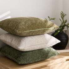 1 件鼠尾草绿（不含内衬）复古 3D 叶子纹理抱枕套，复古简约农舍雪尼尔叶子纹理柔软厚枕套，适合日常家居、节日礼物、沙发、床、客厅、餐椅、汽车、装饰靠垫套，四季皆宜
