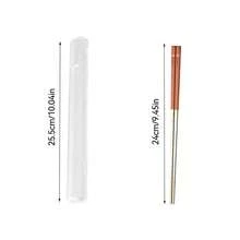 Portable 24CM 316 Stainless Steel Chopsticks With Cutlery Box, Cute Cartoon Pattern Chinese Chopsticks , High Temperature Resistant And Reusable Sushi Stick, Mildew Resistant Tableware, Dishwasher , Suitable For Student And Adult Use In Home, School, Office, Outdoor Camping, Picnic, Travel - Multicolor - View 21