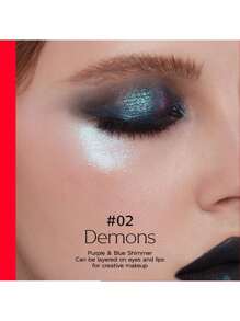 GIRLCULT Girlcult Hexfire Nocturne, Fantasia Mística Escura, Tons Azul Etéreo, Ultra-Brilhante, Secagem Rápida, Semi-Fosco, Hidratante, Duocromo de Alto Impacto, Brilho Dimensional, Sombra Gothic MLBB, Noite Fora, Maquiagem Fantasia, Expressão Artística, Estética Goth Oriental, Inspiração Miao, 4ml/0,14fl Oz+3,8ml/0,13fl Oz.