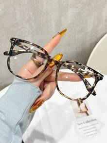 1/3 Pairs Leopard Print Casual PC(Polycarbonate) Unisex Transparent Glasses, Cute & Versatile For Daily, Office, School Use, All Season - Multicolor - View 12