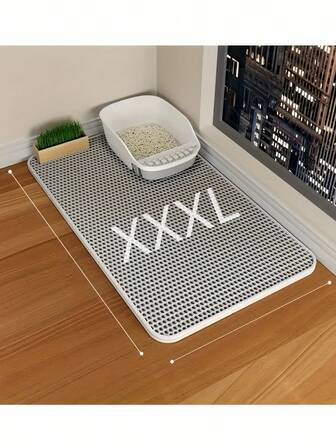 1 pieza Alfombrilla de arena para gatos de color aleatorio, almohadilla con forma de pata de gato, caja de arena para gatos, baño para perros, alfombrilla antideslizante para la arena de gatos, caja de arena antiarrastre, alfombrilla de doble capa para atrapar la arena